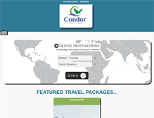 Tablet Screenshot of condortoursandtravel.com